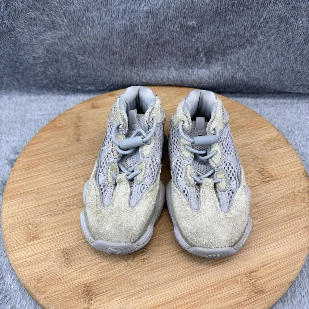 Adidas Yeezy 500 Shoes Boys Size 9K Gray Suede Mesh Athletic Sneakers ID2441